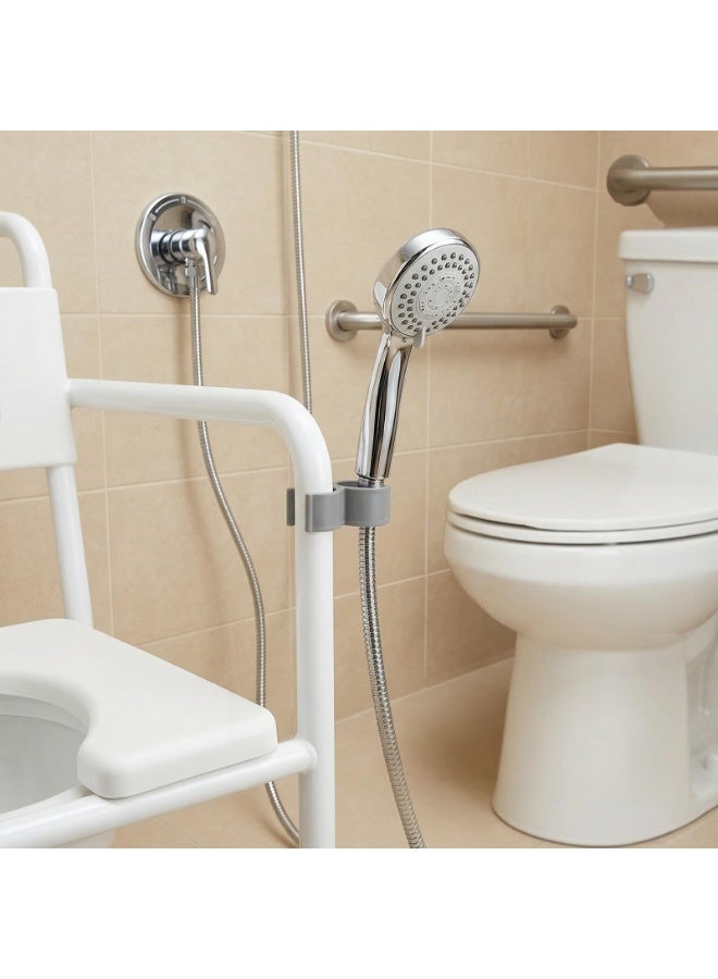 2 Pcs Shower Head Holder Clip, Handheld Shower Tube Clamp Bracket for Shower Chair Bath Tub Transfer Bench, Accessories for Elderly Disabled - Image 4