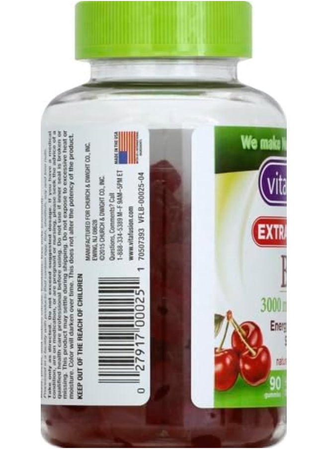 Vitafusion - Extra Strength Vitamin B12 Gummy Vitamins For Energy Metabolism Support And Nervous System Health Support, Cherry Flavored, 45 Day Supply - Image 1