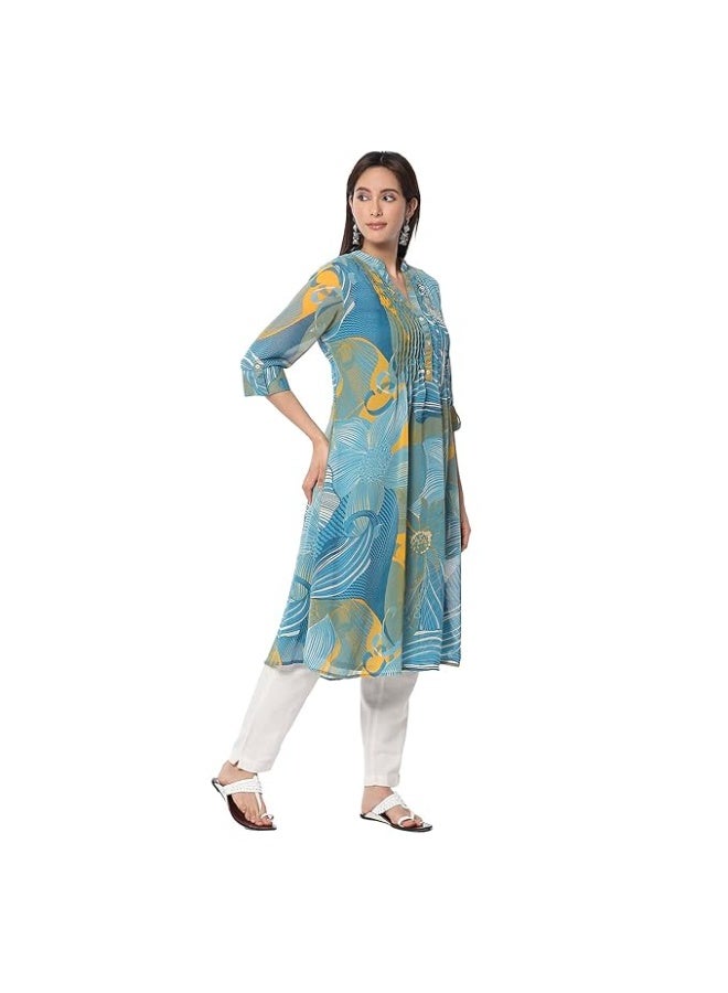 BIBA Women Polyester A Line Printed Kurta M - Image 2