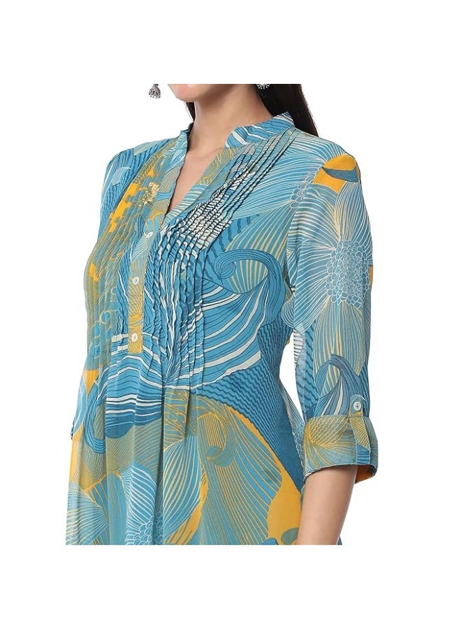 BIBA Women Polyester A Line Printed Kurta M - Image 3