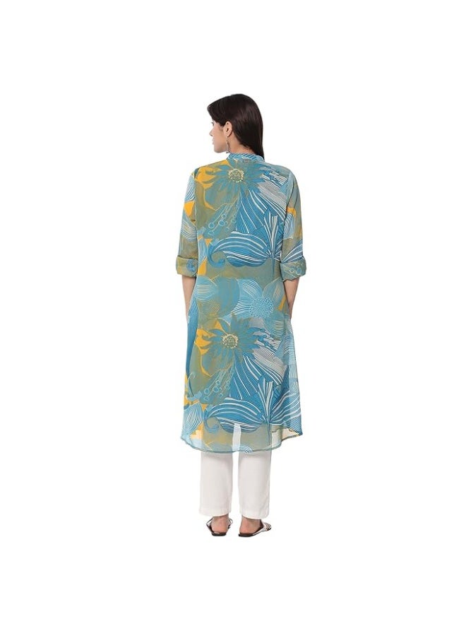 BIBA Women Polyester A Line Printed Kurta M - Image 1