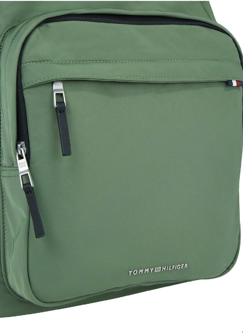 TOMMY HILFIGER - Men's Signature Backback - Polyester, Green - Image 1