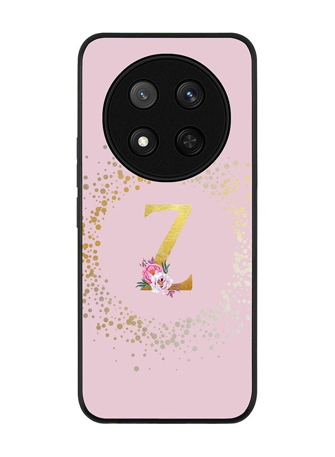 Stylizedd For Honor X9c / Honor Magic7 Lite 5G Case,Slim fit Camera Protection, Shockproof Thin Phone cover  - Custom Monogram Floral - Z  (Pink ) - Image 1