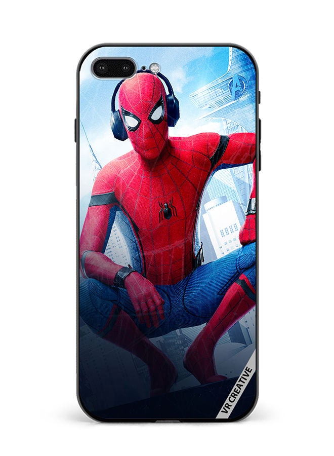 VR CREATIVE غطاء حماية لهاتف آبل آيفون 7 بلس/8 بلس بتصميم سبايدرمان متعدد الألوان - Image 1