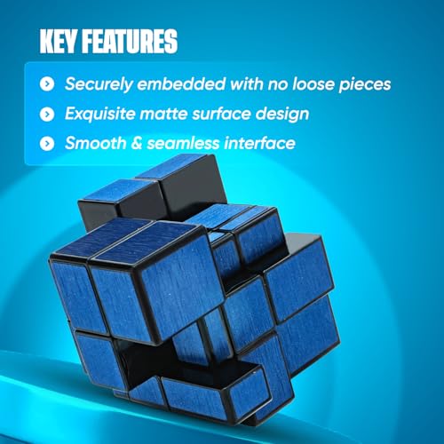 Cubelelo Drift Mirror Blue Magic Cube Brainstorming Stressbuster Speedcube Puzzle - Image 3
