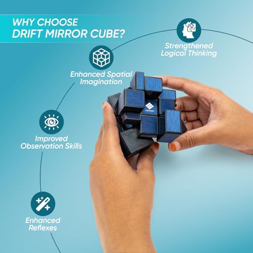 Cubelelo Drift Mirror Blue Magic Cube Brainstorming Stressbuster Speedcube Puzzle - Image 4