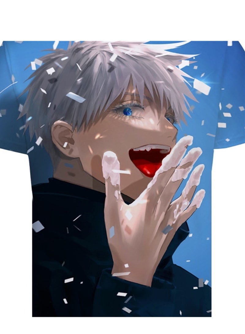 تي شيرت الرسوم المتحركة Jujutsu Kaisen ثلاثي الأبعاد بطباعة رقمية قابلة للتنفس - Image 2