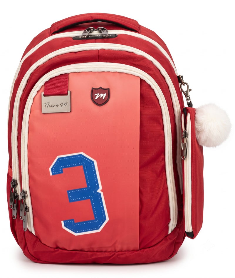 Three M 3M Unisex Backpack 6-Zip Organizer Multicolour 3M-3 - Image 1