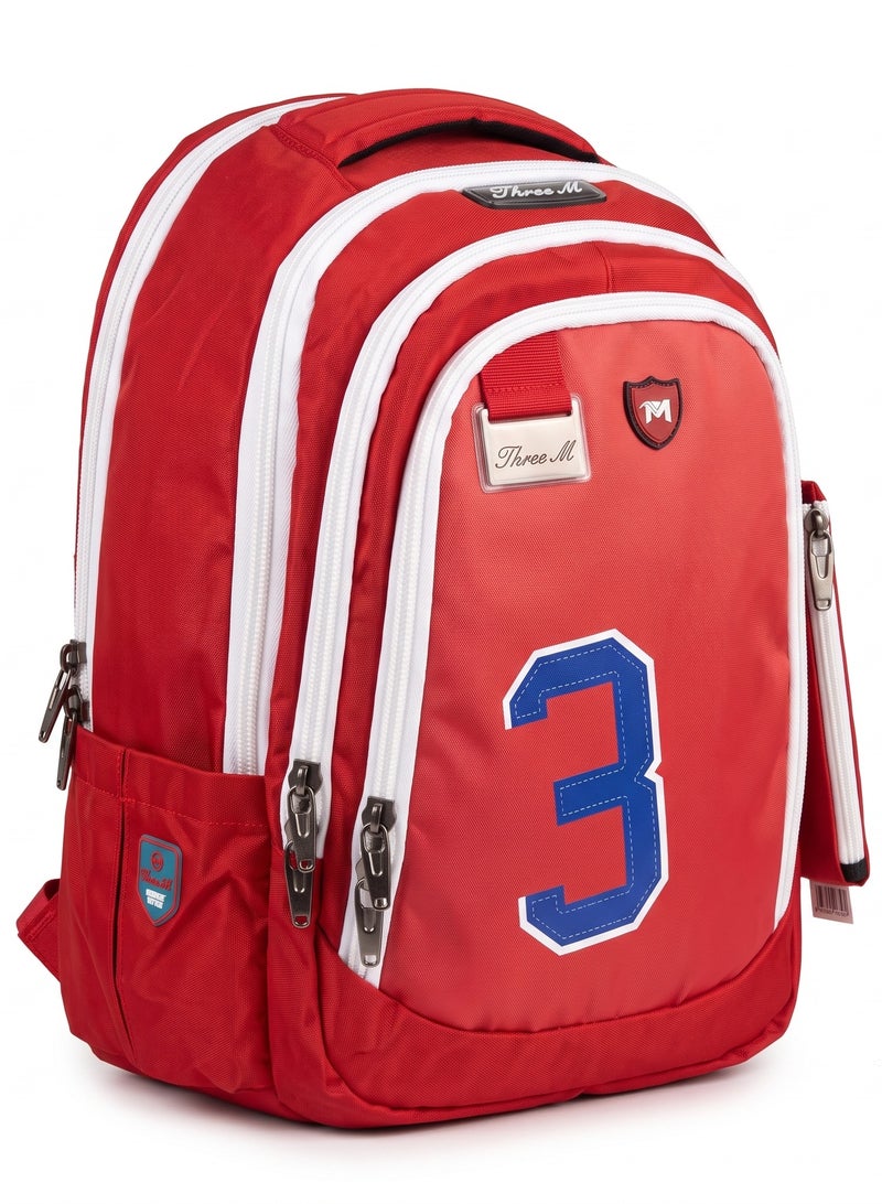Three M 3M Unisex Backpack 6-Zip Organizer Multicolour 3M-3 - Image 3