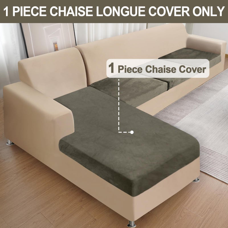 BT.WA غطاء الأريكة bt.wa 1 قطعة صالة صالة مخملية وسادة الأريكة الأريكة الأريكة منفصلة l slipcovers حامي الأثاث للكلاب الحيوانات الأليفة (كرسي أو أريكة 3 مقاعد أخضر) - Image 2