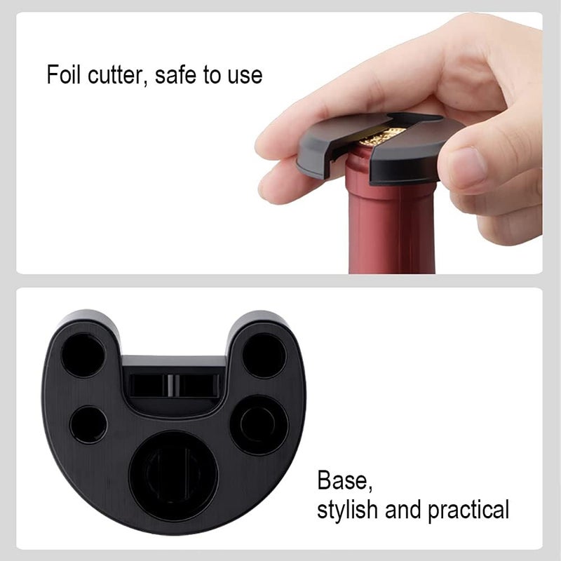 AIKARO - Electric Wine Bottle Opener Automatic Electronic Corkscrew, Rechargeable (Base Set) - Image 3