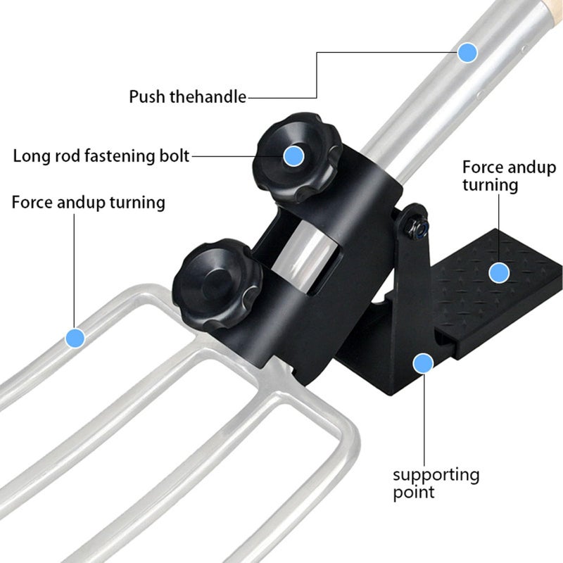 Ergonomic Garden Spade and Fork Digging Tool for Easy Soil Loosening and Ground Turning - Image 4