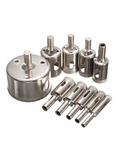 NIBEMINENT 10-Piece Diamond Drill Bit Set Silver  - Image 1