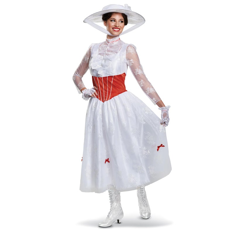 Disguise Womens Mary Poppins Deluxe Adult Costume white S 46 - Image 2