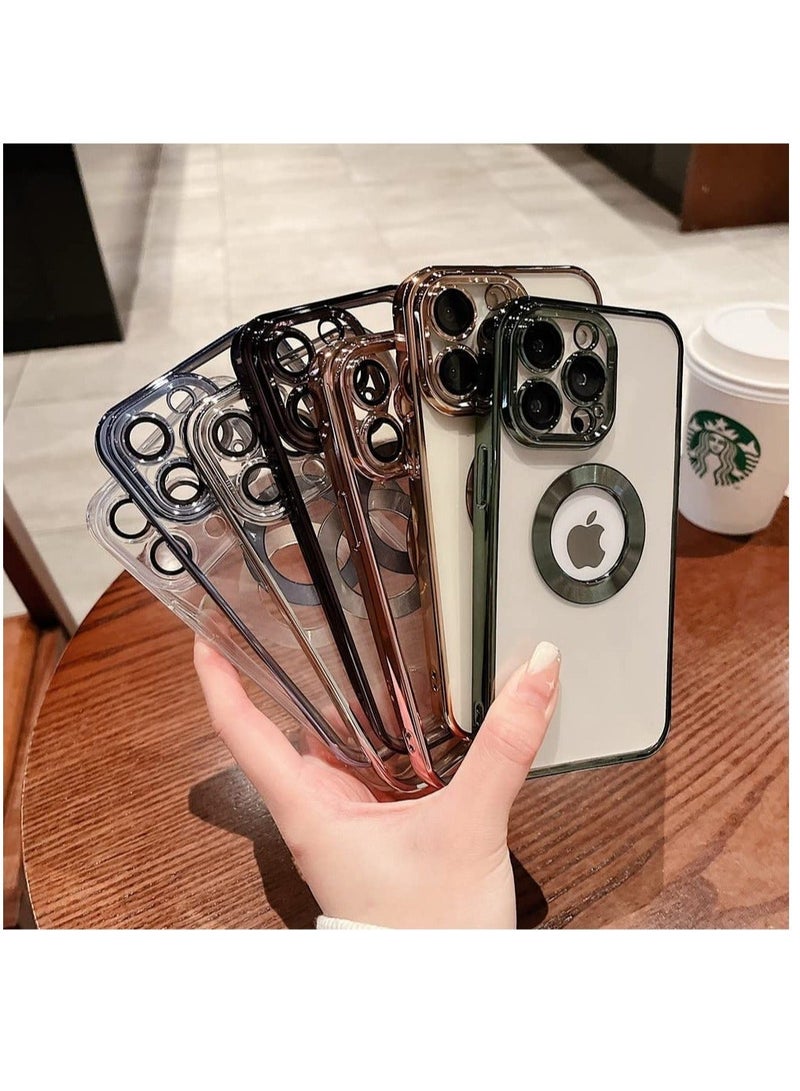 MUNTAQI For iPhone 14 Pro Max Clear Case Slim Plating MagSafe Magnetic Cover - Image 2