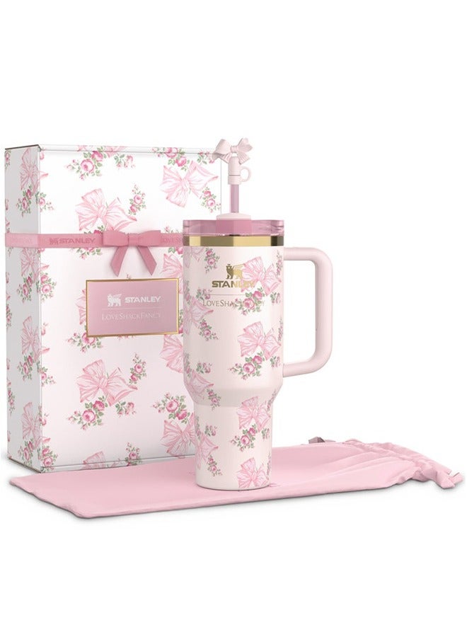 Stanley Stainless Steel Vacuum Insulated Tumbler with Lid and Straw for Water, Iced Tea or Coffee, Smoothie and More 40 OZ, Presented in Elegant Gift-Ready Packaging - Image 2