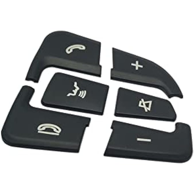 TJMR Car Steering Wheel Button Switch Trim Cover Sticker Fit For Mercedes Benz C GLC V Class W205 X253 W447, Black-Ok model (Y20220410OK) - Image 4