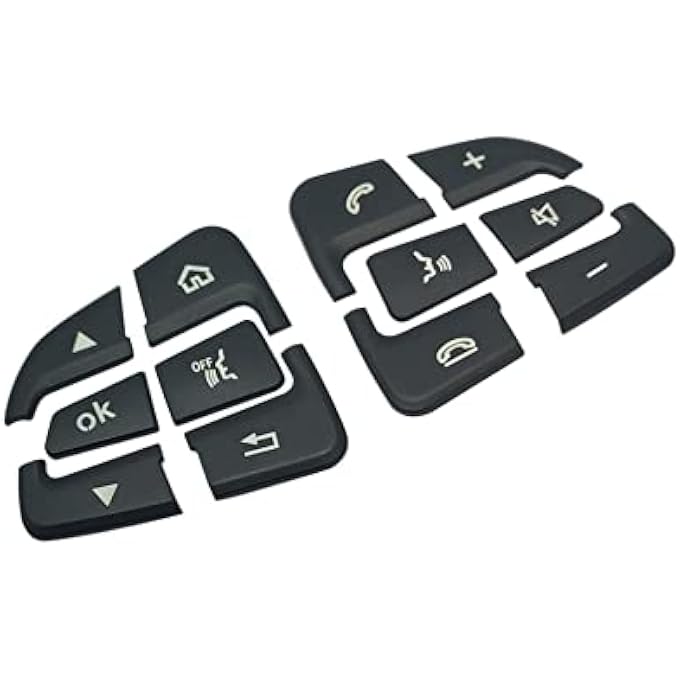TJMR Car Steering Wheel Button Switch Trim Cover Sticker Fit For Mercedes Benz C GLC V Class W205 X253 W447, Black-Ok model (Y20220410OK) - Image 5