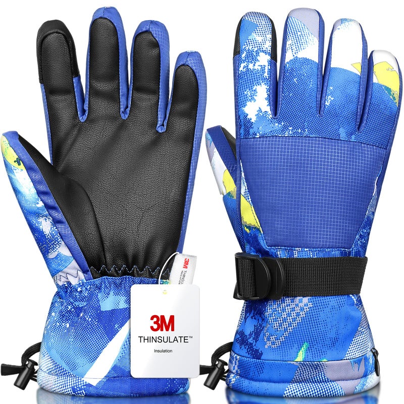 Odtmger Ski Gloves,Winter Waterproof & Warm Snow Gloves for Parent Child Kids-Skiing,Cycling,Motorcycle,Running - Image 1