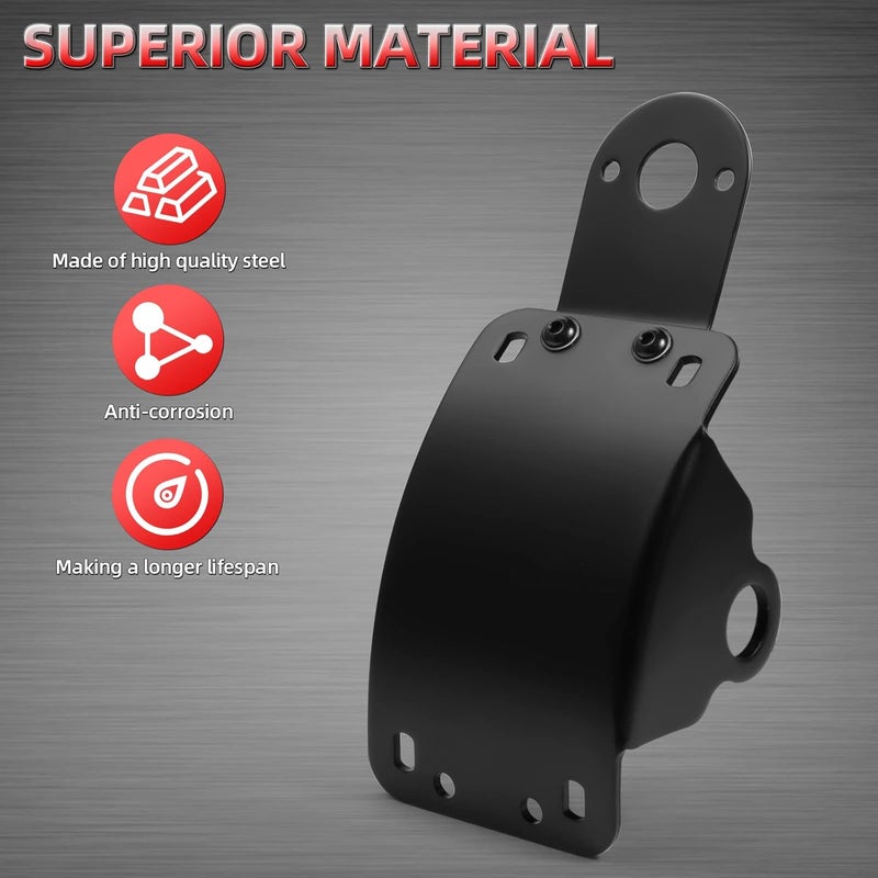 Amazicha 1" Axle Hole Curved Side Mounted License Plate Bracket Holder for Harley Sportster Bobber Chopper - Image 4