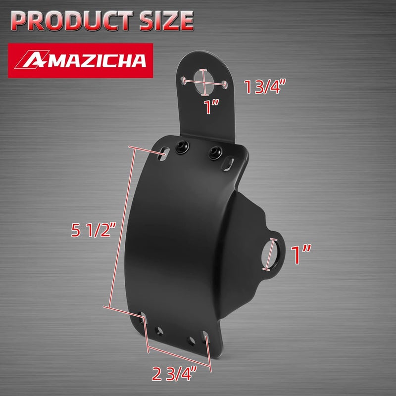 Amazicha 1" Axle Hole Curved Side Mounted License Plate Bracket Holder for Harley Sportster Bobber Chopper - Image 3