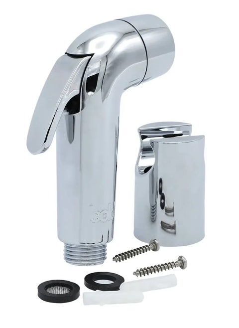 Bold Argento Plastic Shattaf Head & Holder Set (7 x 2.7 x 10 cm)