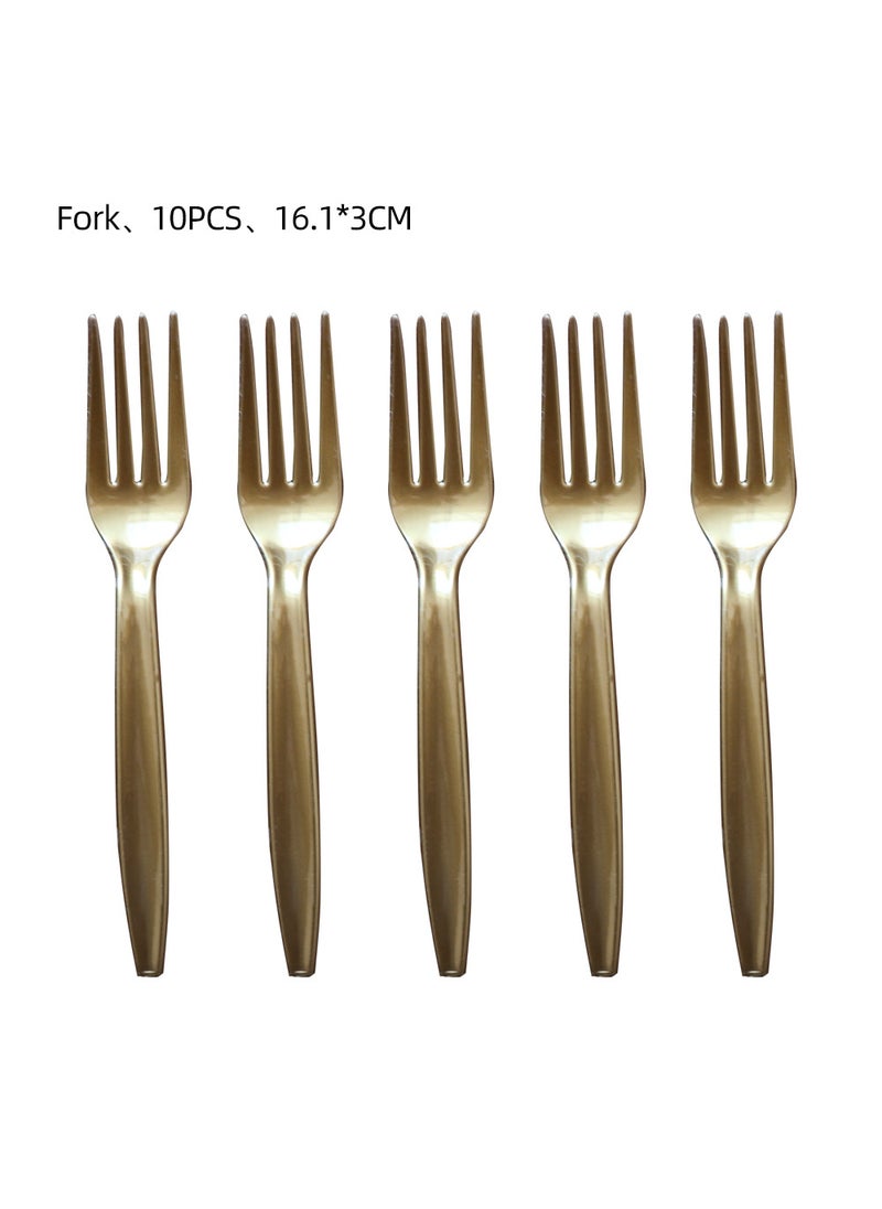 Generic Pink Lotus Diamond Birthday Party Tableware Set Golden Fork 10p 
