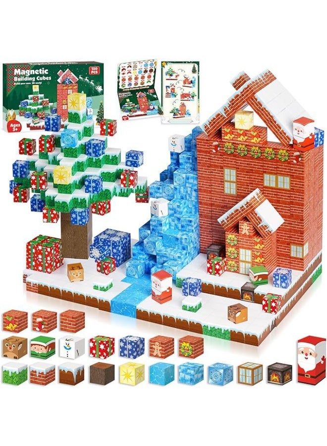 NIBEMINENT Magnetic Blocks |100PCS Magnetic Building Cube Game, Constructions Toys for Boys & Girls Age 3+Years, STEM Montessori Stacking Toy, Sensory Tiles Building Birthday for Toddlers - Image 1