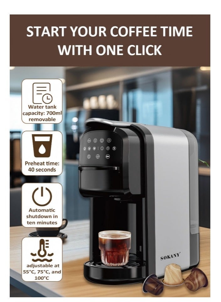 sokany Small Household Coffee Machine, Stylish High-End Office Coffee Machine (1400 Watts, Europe Standard) - Image 3