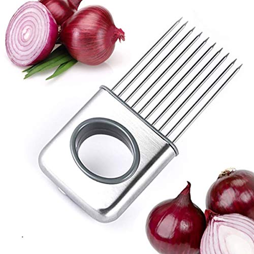 we3 Onion Holder Cutter Slicer Vegetable Tools Tomato Cutter Onion Holder for Slicing,Vegetable Potato Cutter Slicer Odor Eliminator Kitchen Gadgets - Image 3