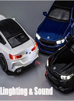 die cast 1:32 Compatible for BMW M8 Coupe Model Car Toy, Zinc Alloy Pull Back Toy car with Sound and Light for Kids & Adults (Blue)  - Image 5