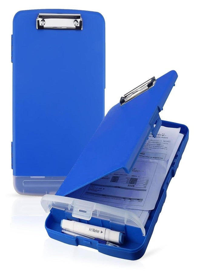 oddpod™ Moto Heavy Duty Clipboard with Side Opening/Clip Pad with Low Profile Clip for Dual Storage of A4 Papers and Pen Holder (Blue) - Image 1