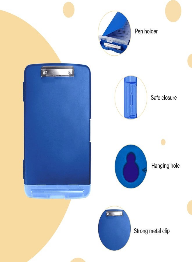 oddpod™ Moto Heavy Duty Clipboard with Side Opening/Clip Pad with Low Profile Clip for Dual Storage of A4 Papers and Pen Holder (Blue) - Image 4