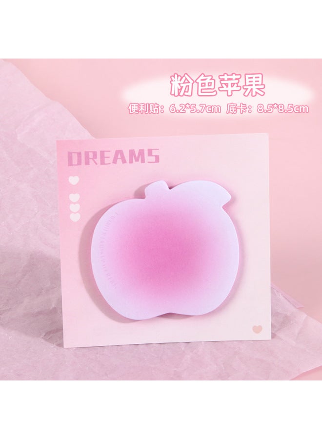 HELPS Color Blush Halo Gradient Post-it Notes Wind Shaped Love Sticky Post-it Paper Sticker Post-it Notes N Times - Image 1