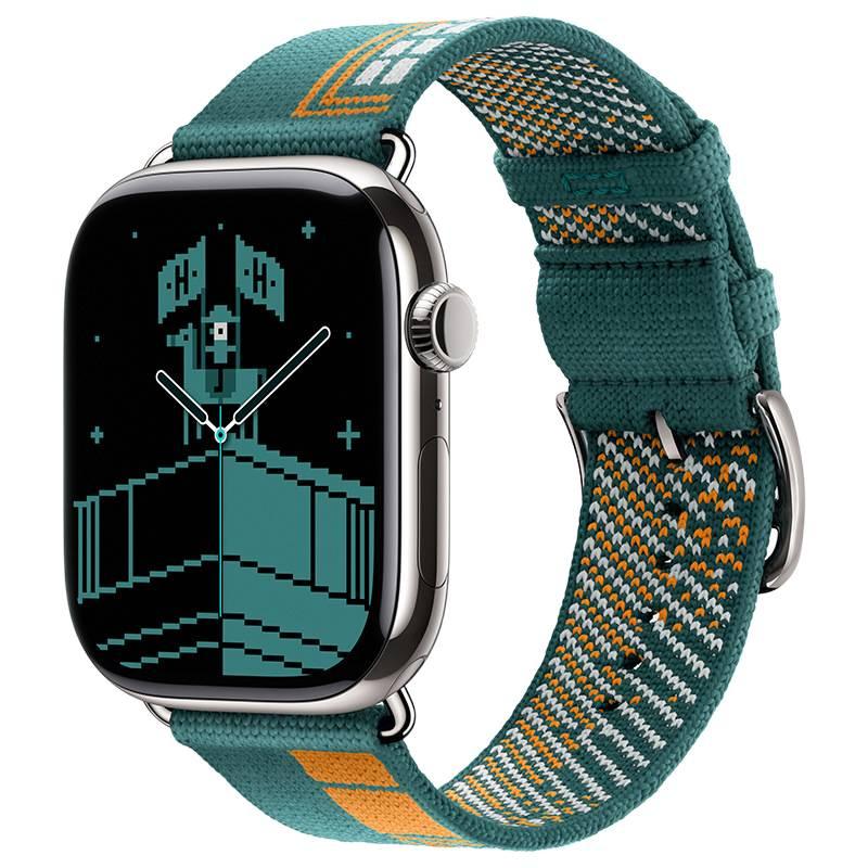 سوار ساعة ذكية سوار نايلون حلقي متوافق مع Apple Watch 38/40/41/42/44/45/49mm بملاءمة قابلة للتعديل وحزام بديل باللون 5# قابل للتعديل - Image 1