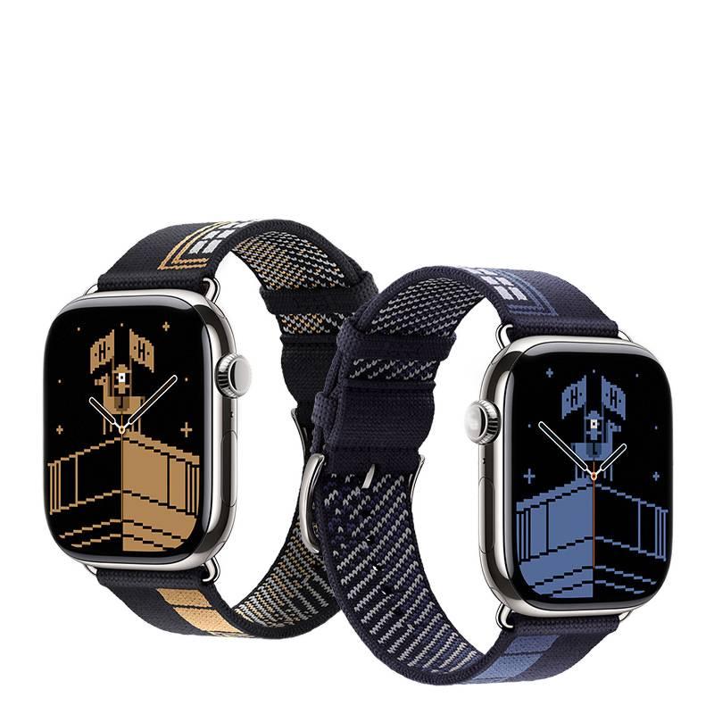 سوار ساعة ذكية سوار نايلون حلقي متوافق مع Apple Watch 38/40/41/42/44/45/49mm بملاءمة قابلة للتعديل وحزام بديل باللون 5# قابل للتعديل - Image 4
