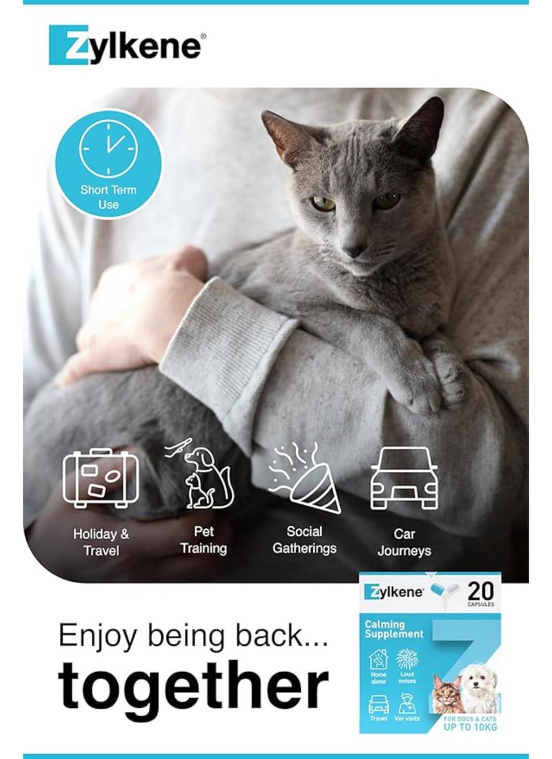 Vetoquinol Zylkene Calming Supplements For Cats And Dogs Up To 10kg 20 Capsules - Image 5
