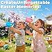 Zerhunt Easter Bubble Guns for Toddlers Kids Easter Basket Stuffers 2Pack Bunny Egg Themed LeakProof Bubble Blaster Toys with Refill Solution Perfect for Easter Egg Hunt Outdoor Party - Image 4