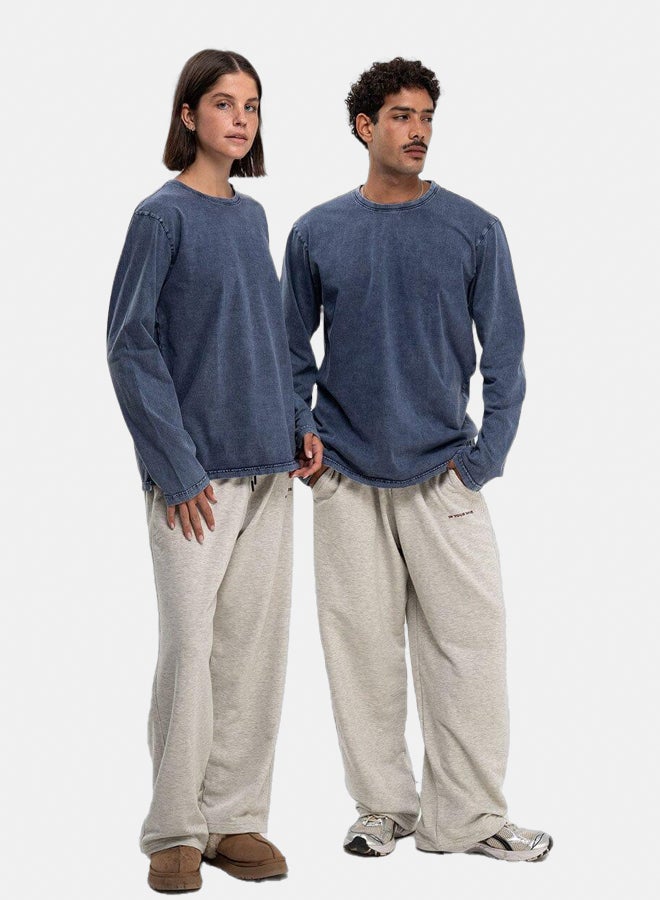 In Your Shoe Heather Grey Wide Leg Swants - Image 3