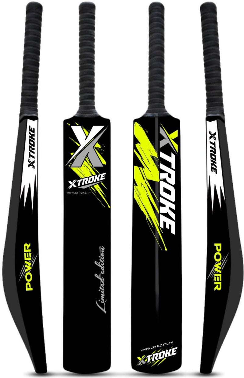 XTROKE Power Edition Hard Plastic Cricket Bat for Tennis Ball with Free Tennis Ball & Bat Cover | Lightweight Durable Bat for Kids, Adults & Beginners | Full Size Practice Cricket Bat - Image 1