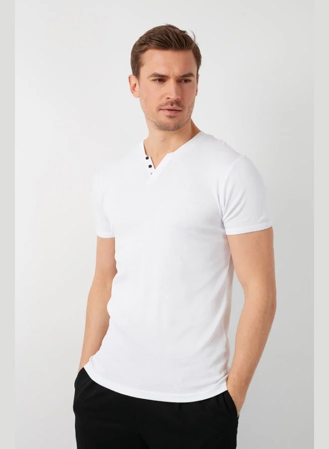Buratti 100% Cotton V Neck Slim Fit T Shirt Men's T SHIRT 5902122