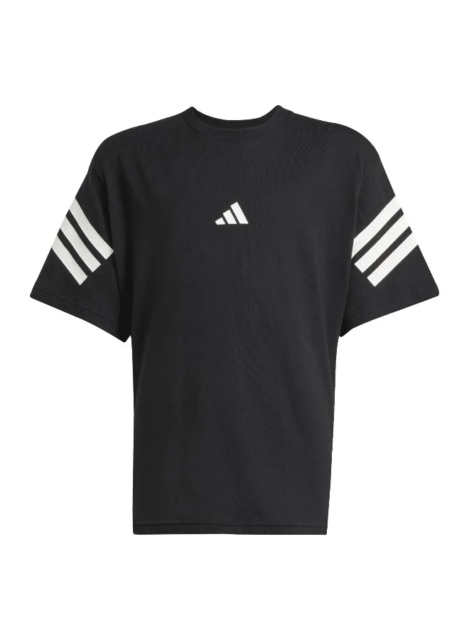 اديداس Adidas J Fi 3S T Black Training T-Shirts For Junior 7-8Y