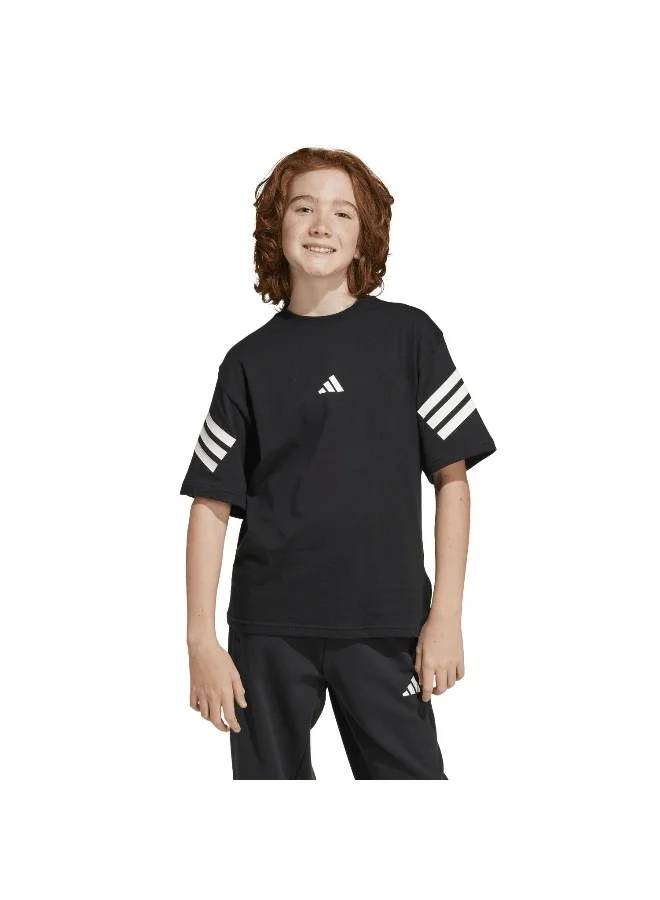 اديداس Adidas J Fi 3S T Black Training T-Shirts For Junior 7-8Y