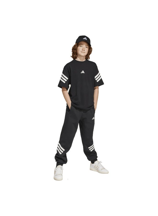 Adidas J Fi 3S T Black Training T-Shirts For Junior 7-8Y - Image 4
