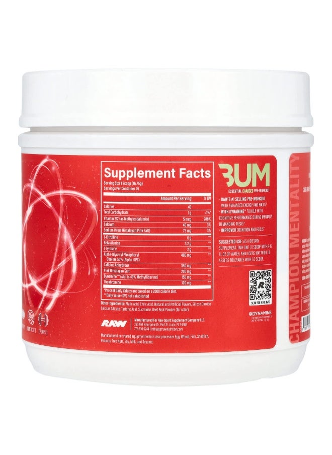 Raw Nutrition Raw Nutrition, Bum Essentials, Essential Charged Pre-Workout, Sour Watermelon, 0.92 lb (418.75 g)  - Image 2