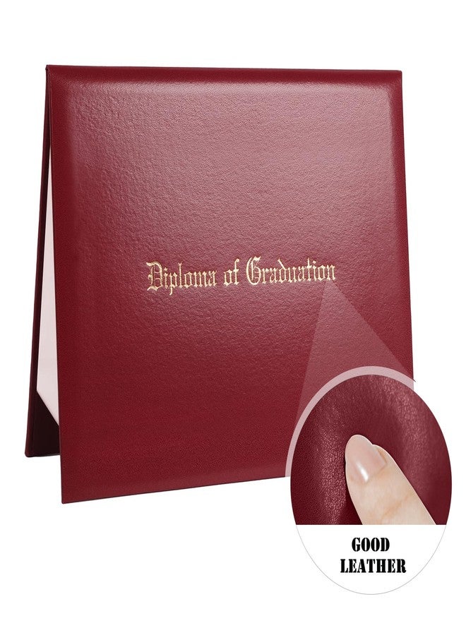Misscom Diploma Cover 8.5" x11" Diploma Holder of Graduation Leatherette Padded Certificate (Maroon) - Image 2