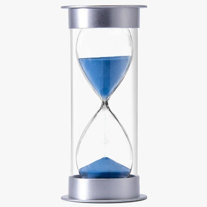 3/5/10/15/20/25/30 Minute Sand Hourglass Plastic Round for Time Management Classroom Office Use Portable Precise Timer Potty Yoga Kitchen Use(Blue,5 Minutes) - Image 1
