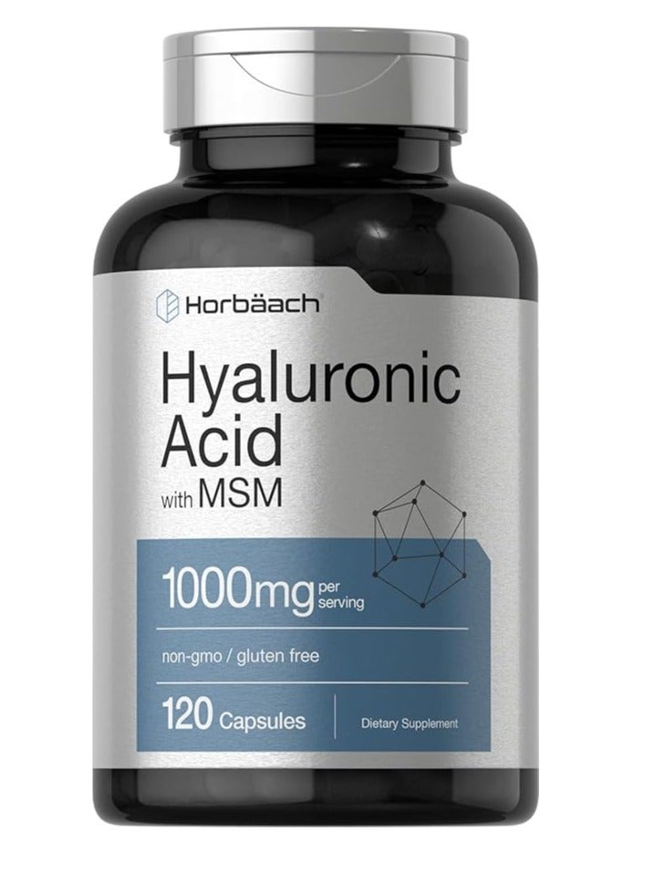 Horbaach Hyaluronic Acid with MSM 1000mg per saving 120 capsules