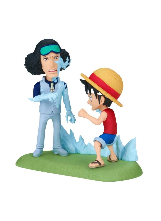 Banpresto Banpresto World Collectable Figure Log Stories One Piece Monkey D. Luffy vs Kuzan Aokiji Figure Set (9 cm)  - Image 3