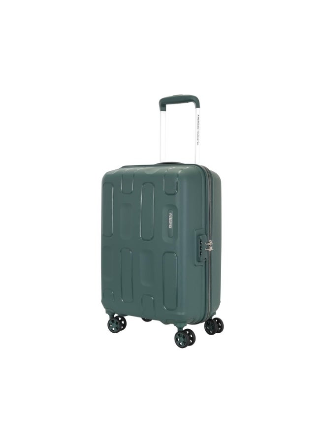American Tourister Cabin Ivy 2.0-8 Wheel, 55 CM Small Hard PP Suitcase for Travel/Trolley Bag for Travel/Travel Bag with Combination Lock & Smooth Sliding Double Wheel for Women & Men - Forest Green - Image 1